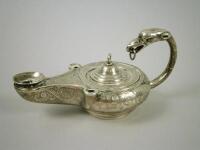 A Victorian silver inkwell