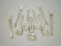 Various silver dessert forks