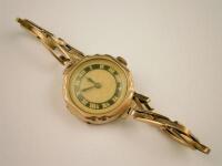 A ladies 9ct gold wristwatch