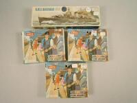 Three Airfix station accessories sets