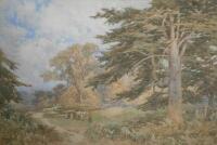 George Hodgson (1847-1921). View in Great Braxted Park near Kelvedon Essex