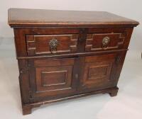 An 18thC oak side cabinet