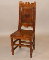 A late 17thC / early 18thC oak side chair