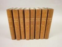 A set of leather bound copies of the Life and Poems of The Reverend George Crabbe.