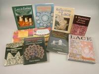 Various books on lace