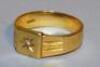 A Edwardian 18ct gold gentlemans ring