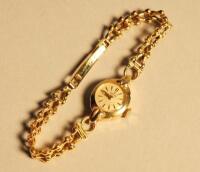 A Ladies Tudor 9ct gold bracelet wrist watch