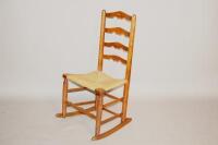 A Victorian ladderback dining chair/rocker