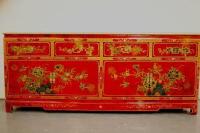 A Chinese lacquered style sideboard