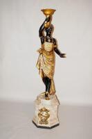 A Blackamoor style figure of a negro lady