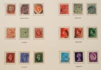 Three folders containing 'The Monarchs of the century definitive collection' stamps