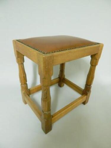 A Robert 'Mouseman' Thompson oak stool