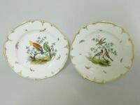 A pair of late Meissen plates