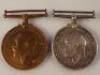 A collection of WW1 medals issued to three brothers of the Moor family from Wisbech - 2