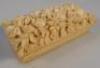 A 19thC carved ivory box and cover