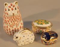 Three Royal Crown Derby paperweights