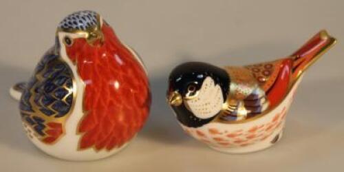 Two Royal Crown Derby Imari pattern paperweights