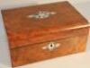 A 19thC burr walnut jewel box