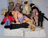 Various cloth dolls