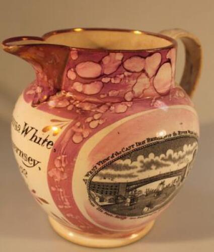 A 19thC commemorative Sunderland lustre jug