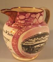 A 19thC commemorative Sunderland lustre jug