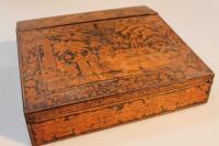 A Regency penwork portable writing desk