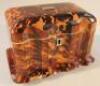 A Regency tortoiseshell and ivory tea caddy