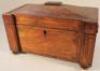 A Regency rosewood sarcophagus shaped tea caddy