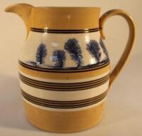 A large 19thC Mocha ware water jug