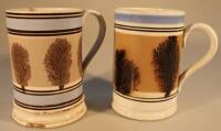 Two 19thC Mocha ware mugs