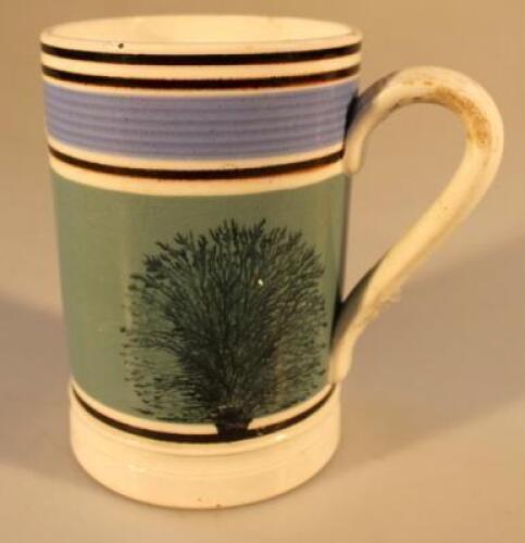 A 19thC Mocha ware pint mug