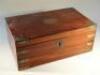 A 19thC mahogany travelling writing slope