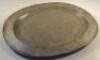 A 19thC oval pewter platter