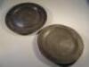 Two 19thC pewter chargers