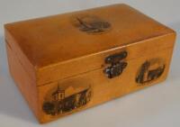 A Mauchline ware small jewellery box