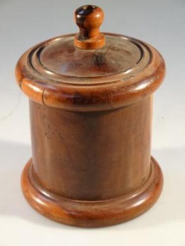 An early 20thC treen tobacco jar