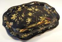 A 19thC papier maché tray by Jennens & Bettridge