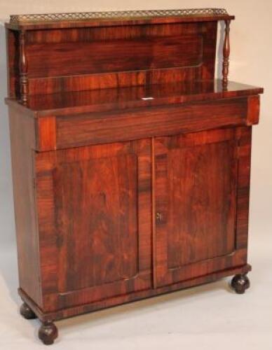 A Regency rosewood veneered chiffonier