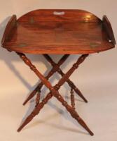 A 19thC mahogany butlers tray