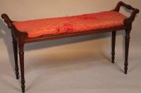 A 19thC mahogany window seat