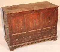 A 19thC pine mule chest