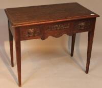 A Victorian Renaissance revival oak hall table