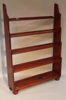 A 19thC mahogany five tier waterfall bookcase