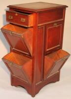 A late 19thC mahogany music cabinet