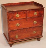 A 19thC pine tray top chest washstand