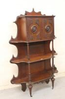 A late 19thC continental wall shelf\specimen cabinet