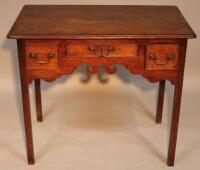 A 19thC oak lowboy