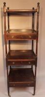 A 19thC mahogany four tier whatnot