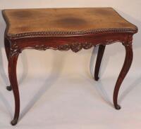 A 19thC mahogany Louis XV style card table