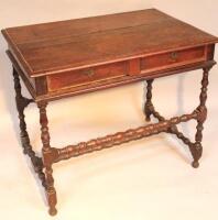 An oak 17thC style hall table